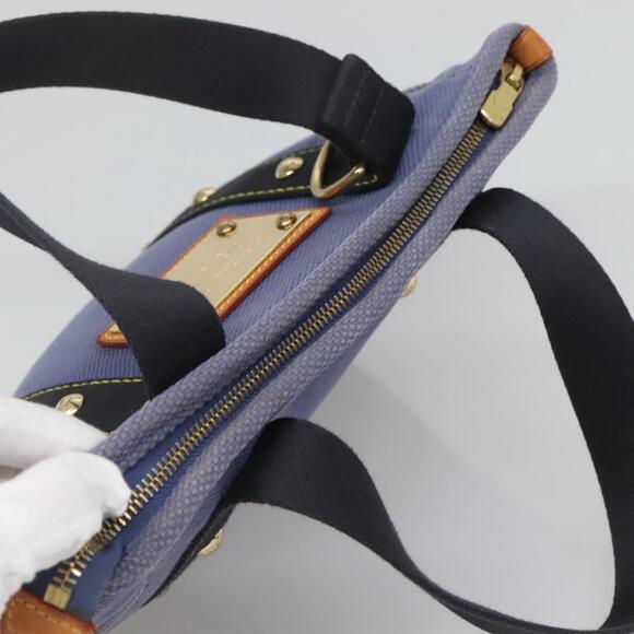 LOUIS VUITTON Antigua Cabas PM Tote Bag Canvas Blue Black M40090 - Picture 6 of 16